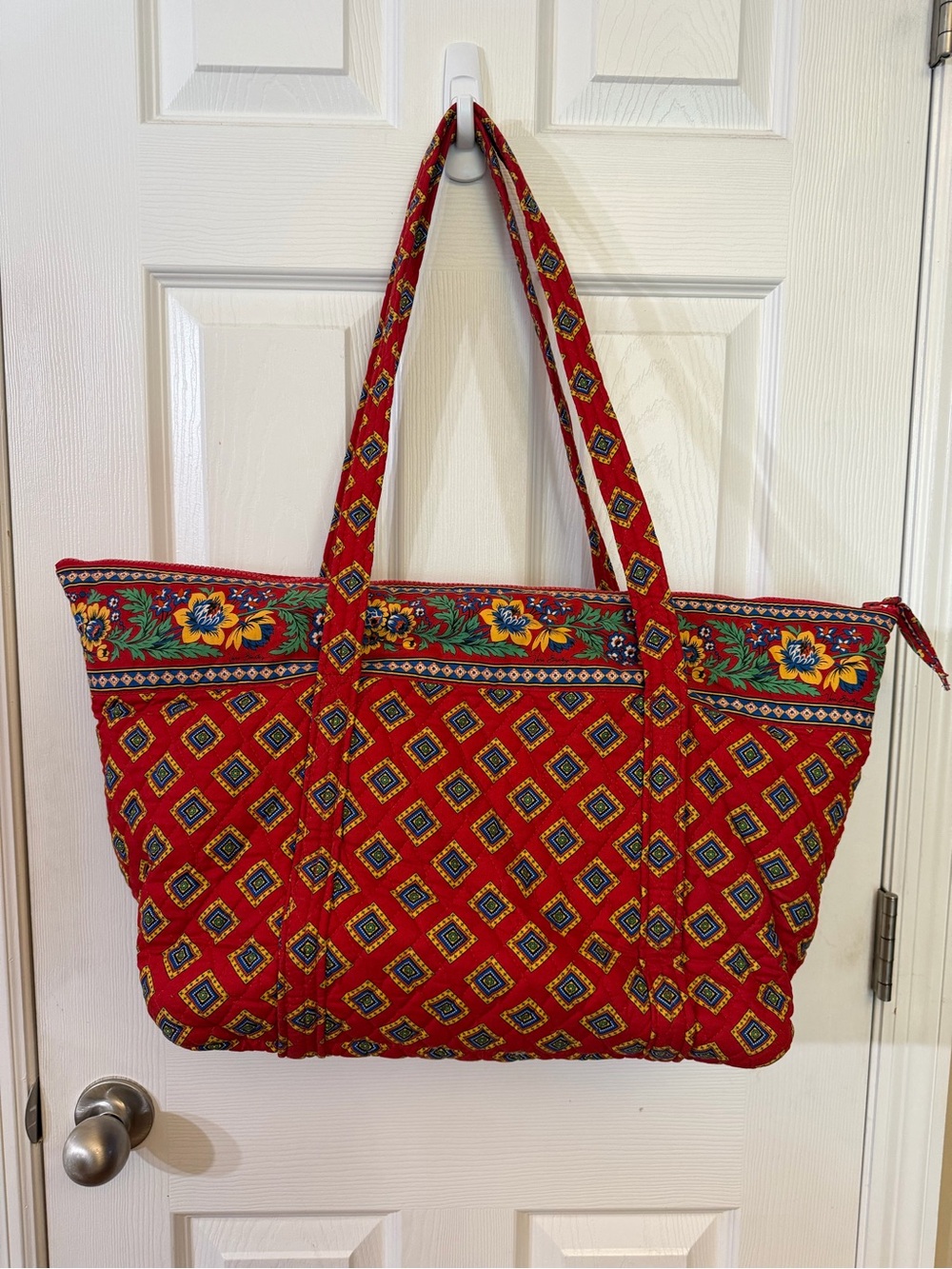 Vera Bradley Retired Patterned Quilted Tote Bag
